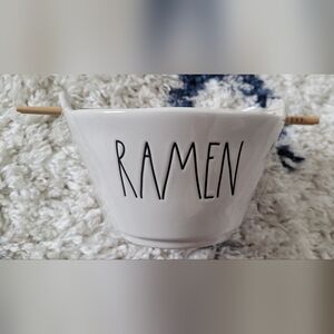 🆕 Rae Dunn | RAMEN Bowl With Chopsticks!  WHITE